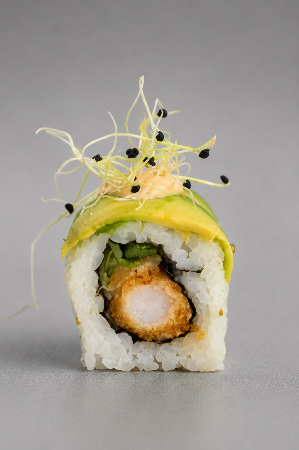Crevette tempura concombre spicy