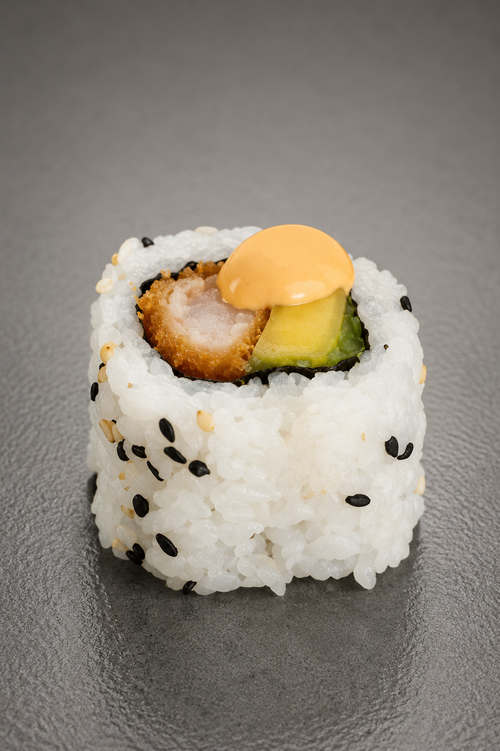 Crevette tempura concombre spicy